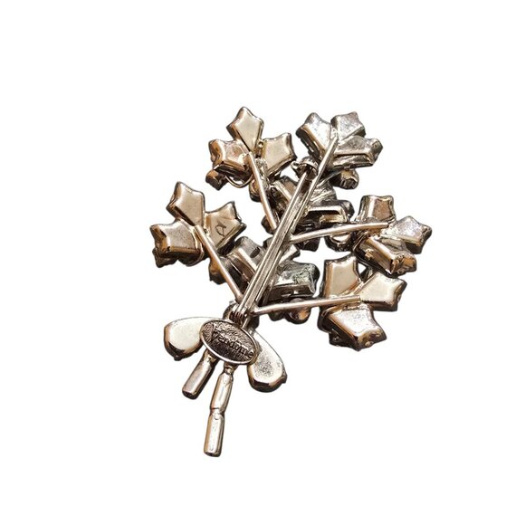 Vintage Signed Vendome Stunning Flower Brooch (A6849) - Picture 5 of 6